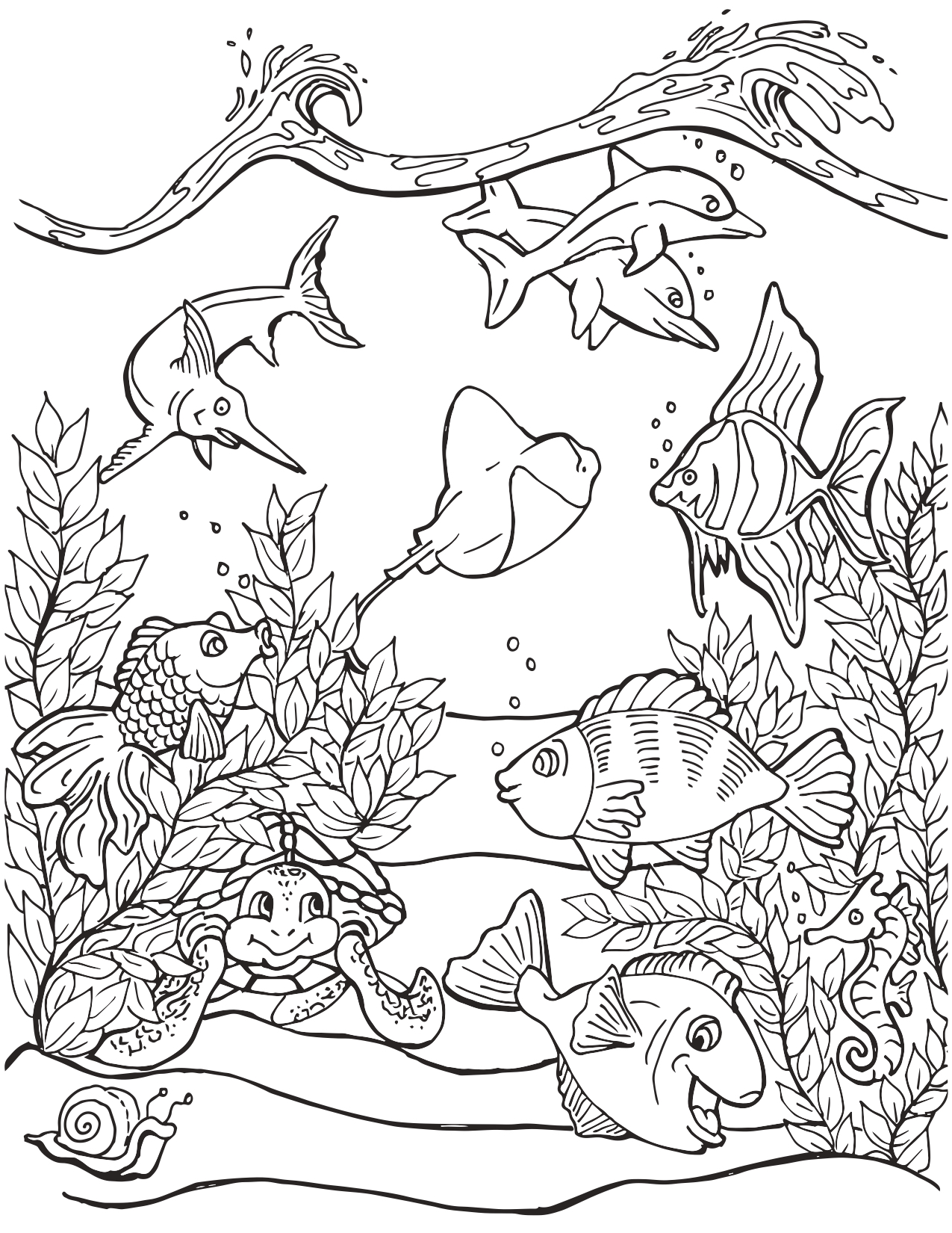 Sea Life – Mermaid Coloring Pages